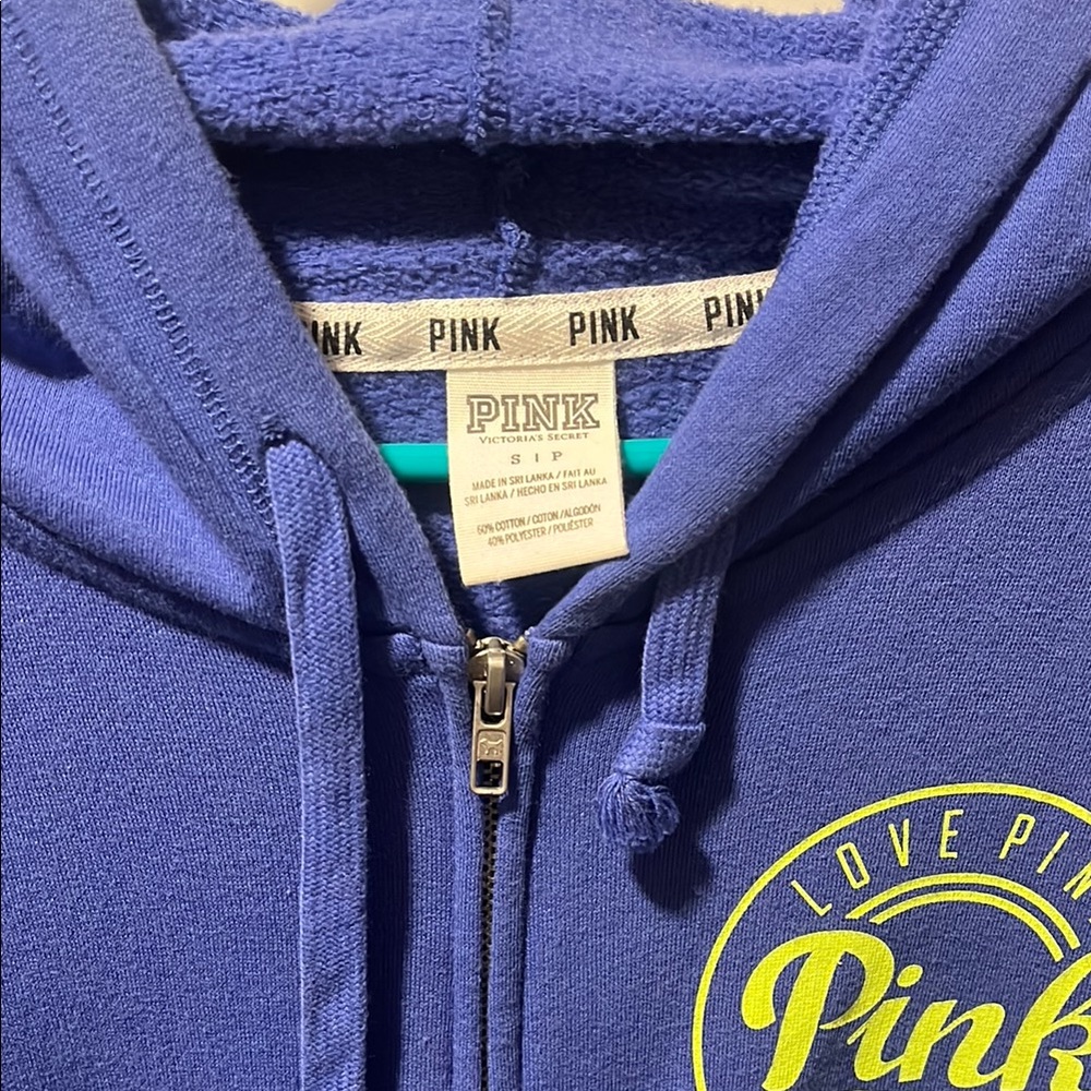 Blue Logo Zip Up Hoodie - Picture 2 of 8